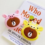 Wholesale Cute Design Cartoon Silicone Cover Skin for Airpod (1 / 2) Charging Case (Giraffe Bear Yellow)